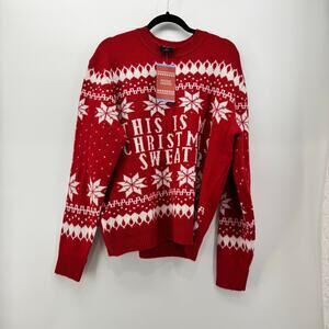 Dec 25 Red This Is My Christmas Sweater Mens Size Large Holiday